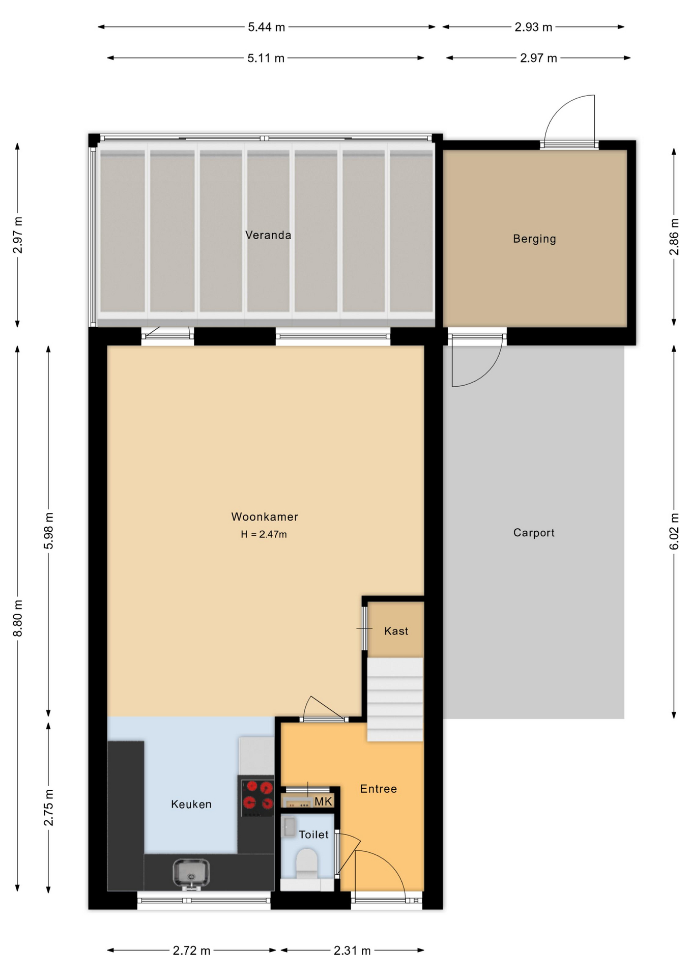 Haringvlietlaan 28 - 8226 EP - lelystad-plattegrond-1